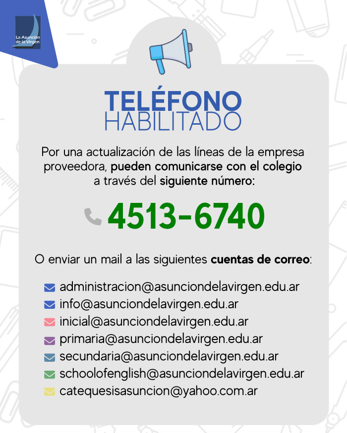 Aviso por falla en los télefonos