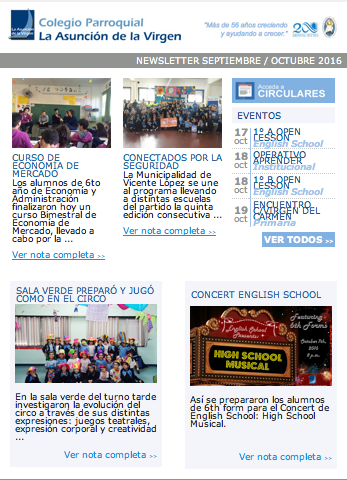 Newsletters Octubre 2016