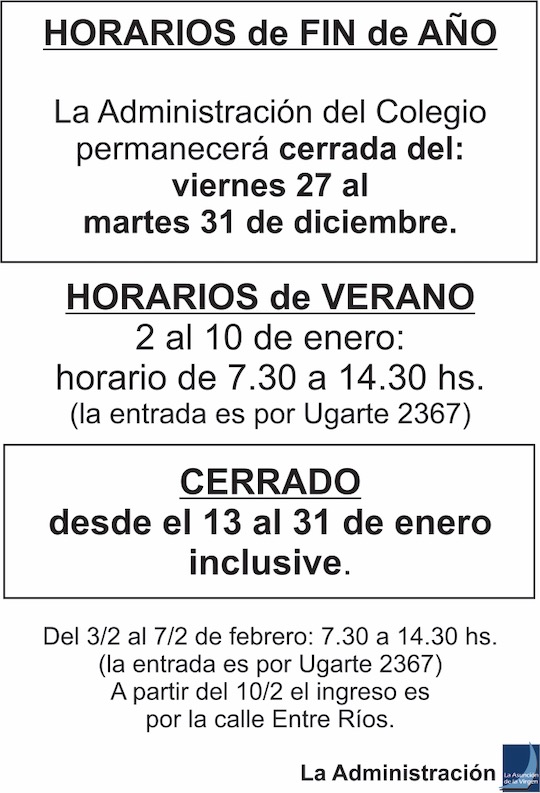 Horario de Administración