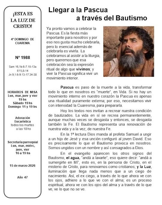 Esta es la luz de Cristo