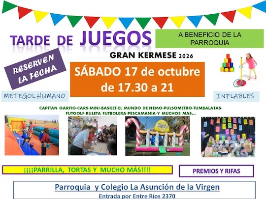 TARDE DE JUEGOS - Gran kermese 2026